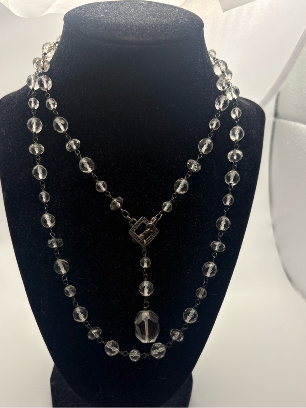 Silpada sterling silver Crystal Bead Long  Necklace